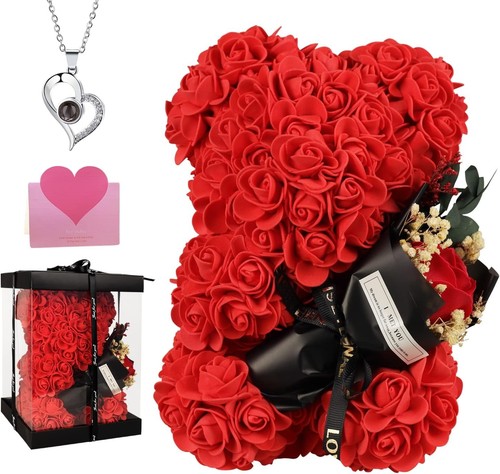 Valentines rose bear teddy - rose,