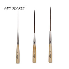 Long Liner Detail Brushes – Premium Cattle's Ear Hair for Nail Art & Watercolor