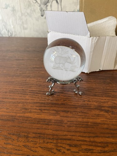 Glass orb elephant crystal - 3d,