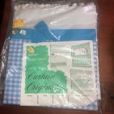 Vtg Blue Gingham 60”x 36”