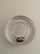 Vintage Wedgwood Queen Elizabeth II Silver Jubilee Glass Paperweight