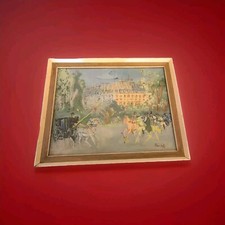 Art Prints: Raoul Dufy “Le Fiacre” 1956 Art Print And Unglazed Vintage Frame.