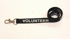 VOLUNTEER lanyard black 15mm