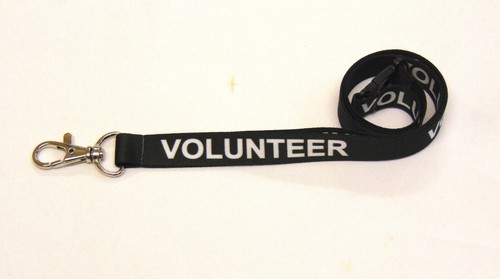 Volunteer lanyard black 15mm - lanyard,