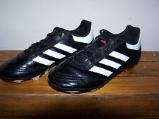 Adidas Black Leather Football Boots Size 12 Kids