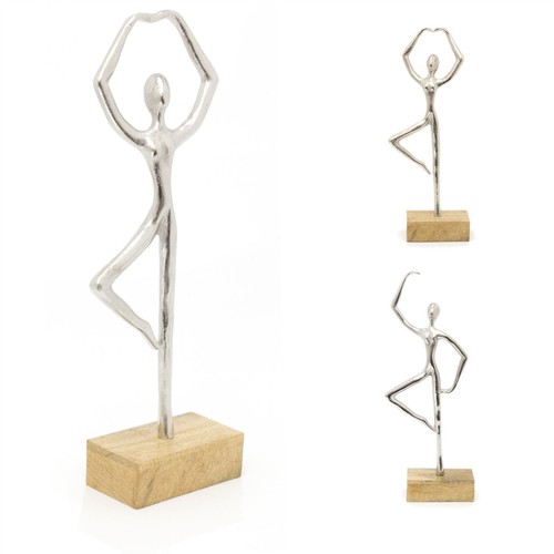 46cm abstract silver metal - 46cm,