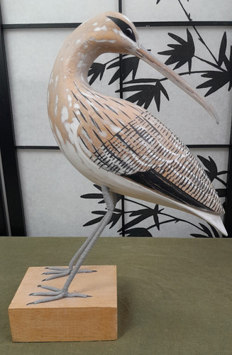 Curlew bird standing wooden - bird,