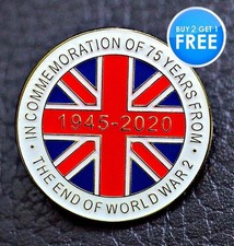 WW2 End 75th Anniversary 1945-2020  RAF Navy Army Badge - BUY TWO, GET  1 FREE