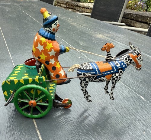 Tin windup donkey - tin,