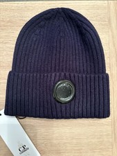 CP Company Black Beanie Hat