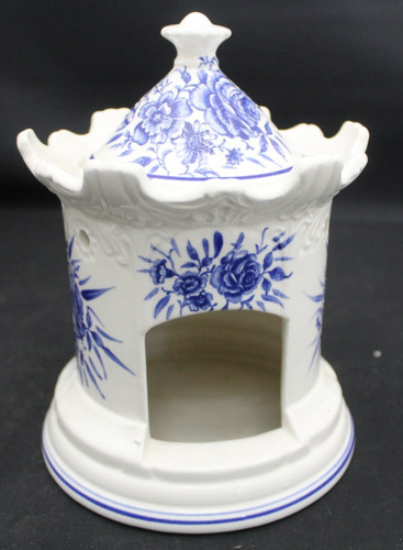 Vintage blue white ceramic - white,