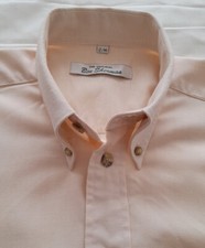 Men's Ben Sherman School-Casual Long Sleeve Shirt - Beige - Medium  NEW