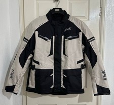 HWK Motorcycle Jacket Men’s L Beige Black Adventure Touring Motorbike CE Armour