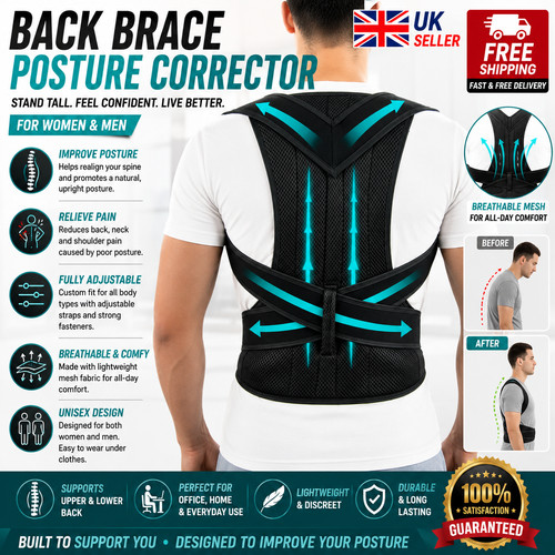 Back brace posture corrector - posture,