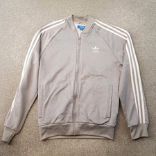Adidas Mens Track Jacket Medium Grey Bomber Firebird Originals Superstar Trefoil