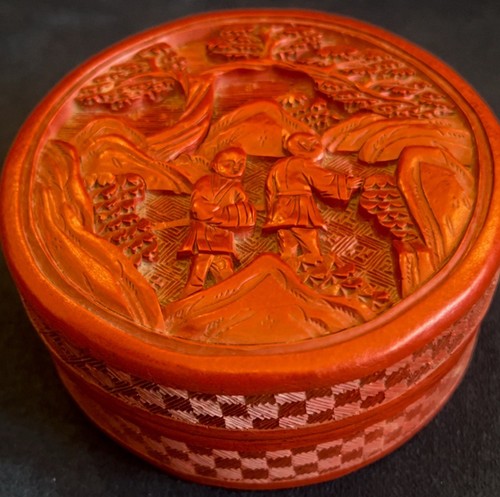Vintage chinese carved red - vintage,