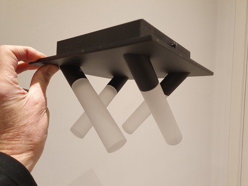 Habitat black integrated led - black,