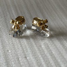 Swarovski Crystal Miniature Baby Shoes (Gold) 209453 - Unboxed