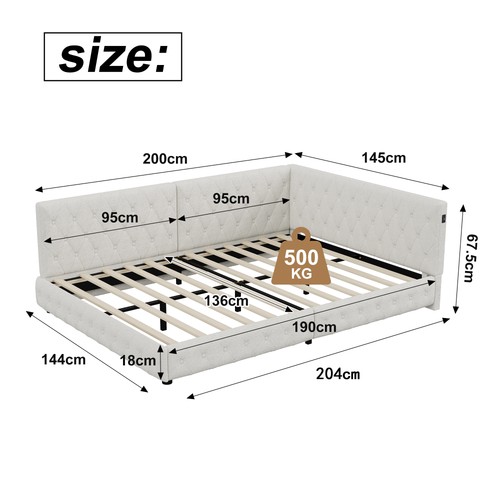 Upholstered double sofa bed - sofa,