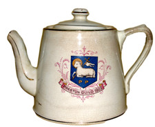 Antique Preston Guild 1922 Large Ceramic Teapot by W. Kilner Ltd Very Rare