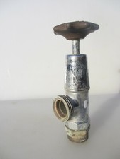 Vintage Chrome Radiator Tap Valve Old Plastic Handle Brass Bakelite Art Deco Old