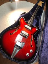 Teisco Vegas 40 Vintage 60s Semi-Hollow Electric Guitar MIJ Japan w/ Hard Case