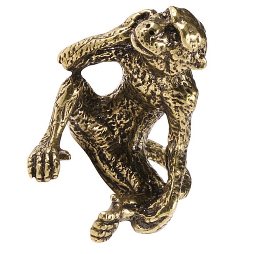 Brass animal statue monkey - brass,