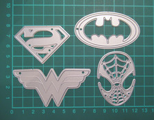 4 Pc Superhero Logo Metal Die