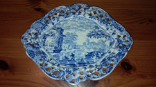 Antique Reticulated Spode plate, Italian Pattern. Lovely condition