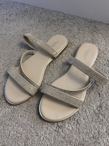Silver diamanté glitter beige - glitter,