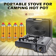 Portable Camping Gas Cooker Single Burner Stove Butane BBQ Carry Bag Outdoor