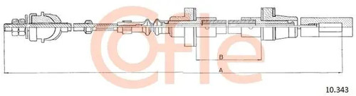Clutch cable 343 cofle - cable, 10.343