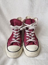 Converse All Star HI red high top  pumps Trainers Size UK 5