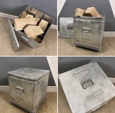 Industrial Vintage Grundybin 1950s Aluminium on Wheels