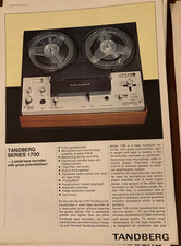 TANDBERG TAPE RECORDER BROCHURE- SERIES 1700 REEL TO REEL TAPE RECORDER