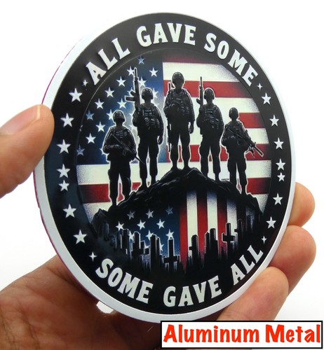 Aluminum veteran stickers - aluminum, us