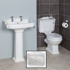 Traditional Style Close Coupled Victorian Toilet Soft Close Seat basin pedestal 