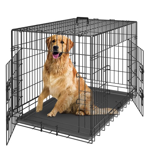 Dog crate kennel folding - 42",
