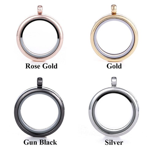 Locket pendant necklace - pendant, round