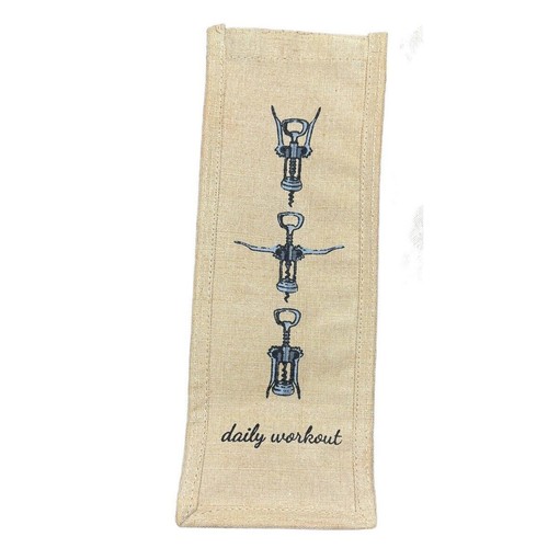 Jute wine bottle daily workout - wine,