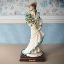ADL Vittorio Tessaro Italy Figurine Lady and Flowers Signed Very Good Cond. 29cm