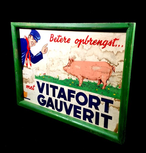 Antique advertising framed - antique,