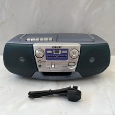 Sony cfd blue silver stereo - sony, blue/silver