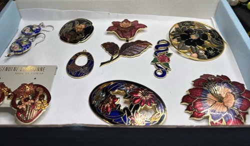 Mixed cloisonné jewellery - jewellery, job