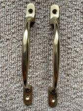 2 Vintage Brass Cupboard Door Handle Drawer Pull Old Cabinet Sash Lift Retro 5"L