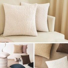 Teddy Boucle Soft Cushion Cover Faux Fur Fleece Cushion Covers Pillowcase 16-24"