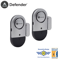 Defender Ultra Slim Magnetic Chime & Alarm - 2 Pack - Shop Door Entry Chime 