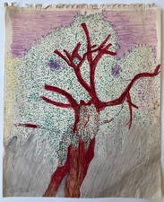 WILLIAM CROZIER, Scottish, Mixed Media, Sketch Book Page, Signed, Circa 1980's.