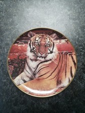 2 Limited Edition Franklin And Mint Heirloom Recommendation Tiger Plates.
