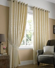 Pair of Curtains Cream 90 x 90 inch 230cm Tivoli RRP £83 2NDS RETURNED 109